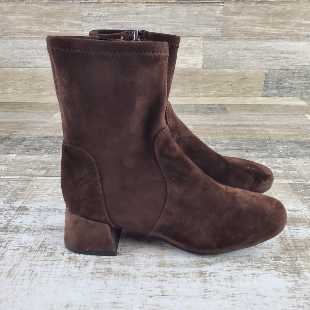 Gentle Souls by Kenneth Cole Elbert Womens Boots Sz 6 M Chocolate Brown Suede